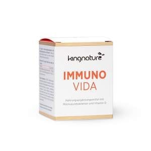 Immuno Vida, Immuno, kingnature, Nahrungsergänzungsmittel, Milchsäurebakterien, Vitamin D, Immunsystem, 20Kapseln, Immunsystem stärken, Colostrum, 100% natürlich, Swiss made, Gentechfrei, 7 verschiedene Stämme, Milchsäure-Bakterienkulturen, Bakterien, 200 Millionen Bakterien, Kapsel, Lacto-Vegetarier, Vegetarier, Lactose, vermentierte Milch, Vegi-Kapselhüllen, Schweizer Produkt, hochwertige Rohstoffe, schonend verarbeitet, Top Qualität, Magensaft-resistente Kapsel, Schweizer Produkt, schonend verarbeitet, hochwertige Rohstoffe