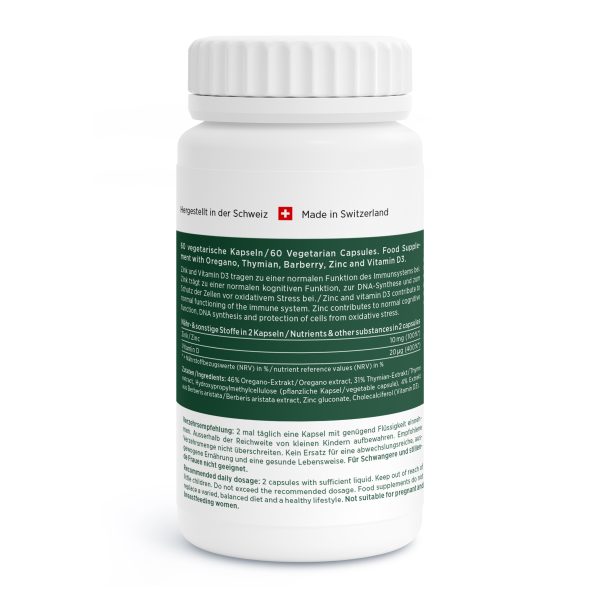 Oregano Vida Dose von kingnature Rückseite